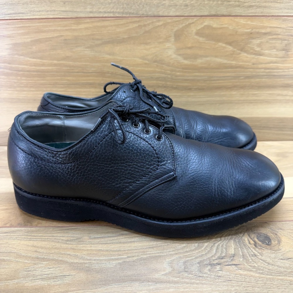 Alden Vintage Plain Toe Blucher Oxfords Mens 10.5 C/E Black Leather Vibram 311